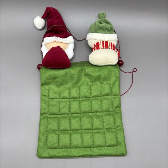 Christmas Advent Calendar Santa Snowman Felt Fabric Countdown by Prima Creations - Picture 2 of 6